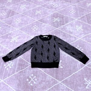 Girls lightening bolt and sparkly sweater